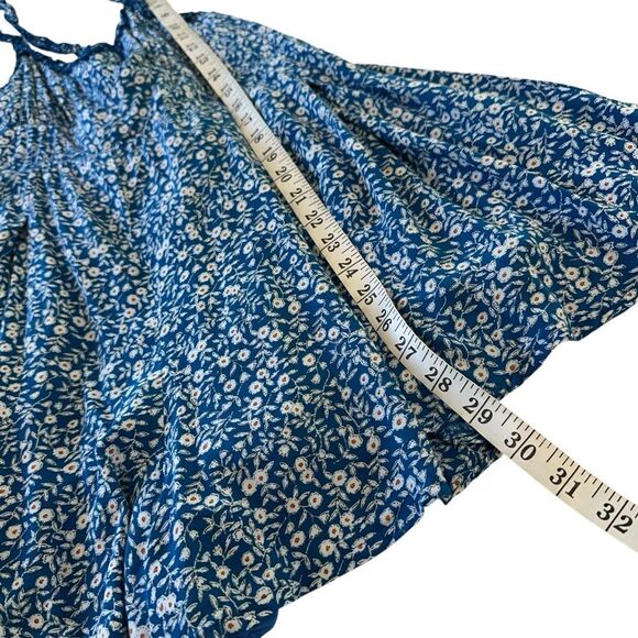 Princess Polly Thunderclouds Blue Floral Summer Romper, 8 - Picture 8 of 11